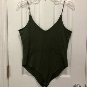 Olive green body suit
